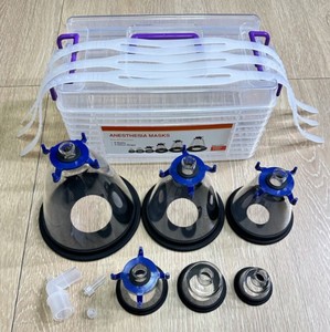 Masques d'anesthésie réutilisables pour animaux de compagnie, masques respiratoires vétérinaires pour chats et chiens, 6 tailles, sans ouverture pour CO2 - Product Image 2