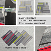 Dalles de moquette modernes de qualité supérieure, écologiques, en nylon rayé, insonorisées et rembourrées, style moderne, ensembles de tapis