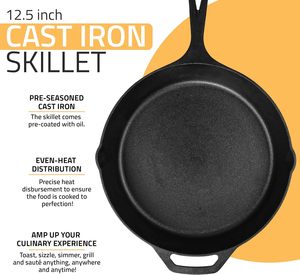 Wholesale Durable Eco-Friendly Non Stick Frying <b>Pan</b> Pre Seasoned Round Cast Iron Skillet for Gas & Induction Stoves - Product Image 2