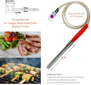 Parrilla Eléctrica DESE, Brasero para Asar, Ahumador con Encendedor, Fácil de Instalar, Compatible con Pit Boss y <span class=keywords><strong>Traeger</strong></span> - Product Image 5