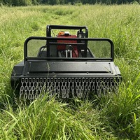Mesin Pemotong Rumput Diesel Koop Elektrik dengan Remote Control, Mini RC Robot Lawn Flail Mower dengan Lampiran