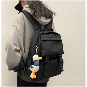 Cool Tooling Black Large-capacity Schoolbag Fashion Simple Casual Men's <b>College</b> Students Backpack - Product Image 1