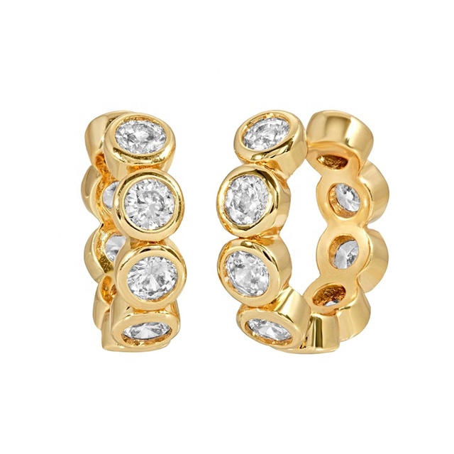 Gemnel White Topaz Jewelry 925 Silver Women Waterproof Adjustable Ear Cuff Trending Earrings