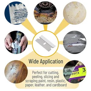 Grattoir à lame en métal pour voiture Colle Autocollant Enlèvement Fenêtre Verre Céramique <span class=keywords><strong>Four</strong></span> Hob Cleaner Outil de nettoyage ménager Raclette sale - Product Image 5