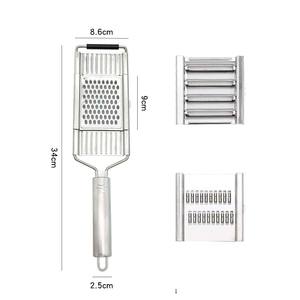 Rallador de Queso Profesional 4 en 1 de Acero Inoxidable, Rallador/Pelador/Cortador de Verduras y Frutas para Cocina - Product Image 3
