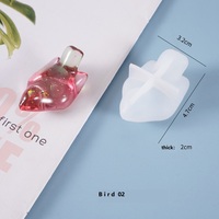 Moules en silicone 3D Mini Oiseau Ensemble de moules en résine décorative pour oiseaux en cristal et animaux pour gâteau Outils Moldes De Silicona Para Resina Epox