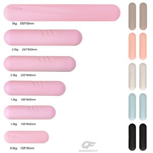Haltères personnalisés avec logo, barres de poids antidérapantes en silicone, ensemble d'haltères pour femmes pour la <span class=keywords><strong>marche</strong></span>, le yoga, la danse, la barre, le pilates, le cardio, l'aérobic - Product Image 6
