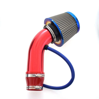Filtre à air universel en acier inoxydable bleu brûlé pour voiture de course, à haut débit, pour hiver, type champignon, pour carter moteur et tuyau d'admission