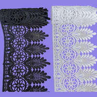 Bordure en dentelle chimique élastique élégante brodée pour vêtements, sous-vêtements, jupes, robes de mariée, poignets, accessoires, chaussures, sacs