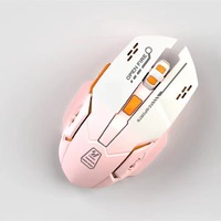 Souris sans fil ergonomique transfrontalière à 6 boutons, silencieuse, rechargeable, double mode, adaptée aux ordinateurs portables et au gaming