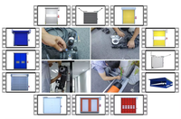 Porte à enroulement à grande vitesse en PVC anti-poussière, cadre en acier galvanisé, personnalisation complète en termes de taille et de couleur