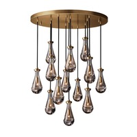 Lustre suspendu décoratif de luxe en métal LED alabastro pour table de salle à manger longue personnalisée pour cuisine et restaurant