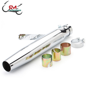 2 Silenciadores de Escape Deslizantes para Motocicleta, Compatibles con <span class=keywords><strong>Harley</strong></span> Sportster 883 <span class=keywords><strong>1200</strong></span> 48 2004-2019 <span class=keywords><strong>2020</strong></span>, Tubos de Escape Cortos Negros - Product Image 2