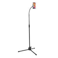 Support de tablette flexible en métal, trépied paresseux télescopique rotatif à 360 degrés, réglable et rétractable, pour affichage au sol