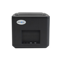 ZY-Q825 Printer Thermal POS 80mm USB+LAN dengan Pemotong Otomatis dan Pemasangan di Dinding untuk Dapur, Restoran, dan Kasir Ritel