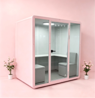 Cabine téléphonique de conception moderne avec structure en aluminium, cabine d'enregistrement studio, bureau acoustique préfabriqué et cabines de réunion pour hôtels