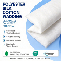Ouate en polyester lisse pour col rembourré de veste de chef, antistatique, séchage rapide, douce