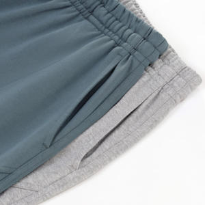 남성용 2025 트렌드 시미타르 460G 롱 팬츠 미드 웨이스트 스트레이트 레그 테리 패치워크 루즈 캐주얼 플랫 프론트 스타일 - Product Image 3