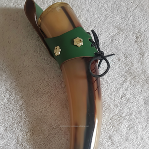 Cuerno Vikingo Original para Beber, Hecho a Mano, con Soporte de Cuero Pulido para Cinturón, Temática Religiosa y Animal, Cuernos de Cerveza, Regalo de Boda - Product Image 1