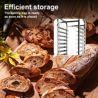 Chariot de cuisson professionnel en acier inoxydable pour plateaux de cuisson, chariot à plateaux de four, chariot de séchage pour pain et toasts
