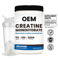 Nutrition sportive, poudre de créatine monohydrate micronisée pure, mélange de créatine de qualité supérieure pour la pré-ou post-entraînement, pour adultes