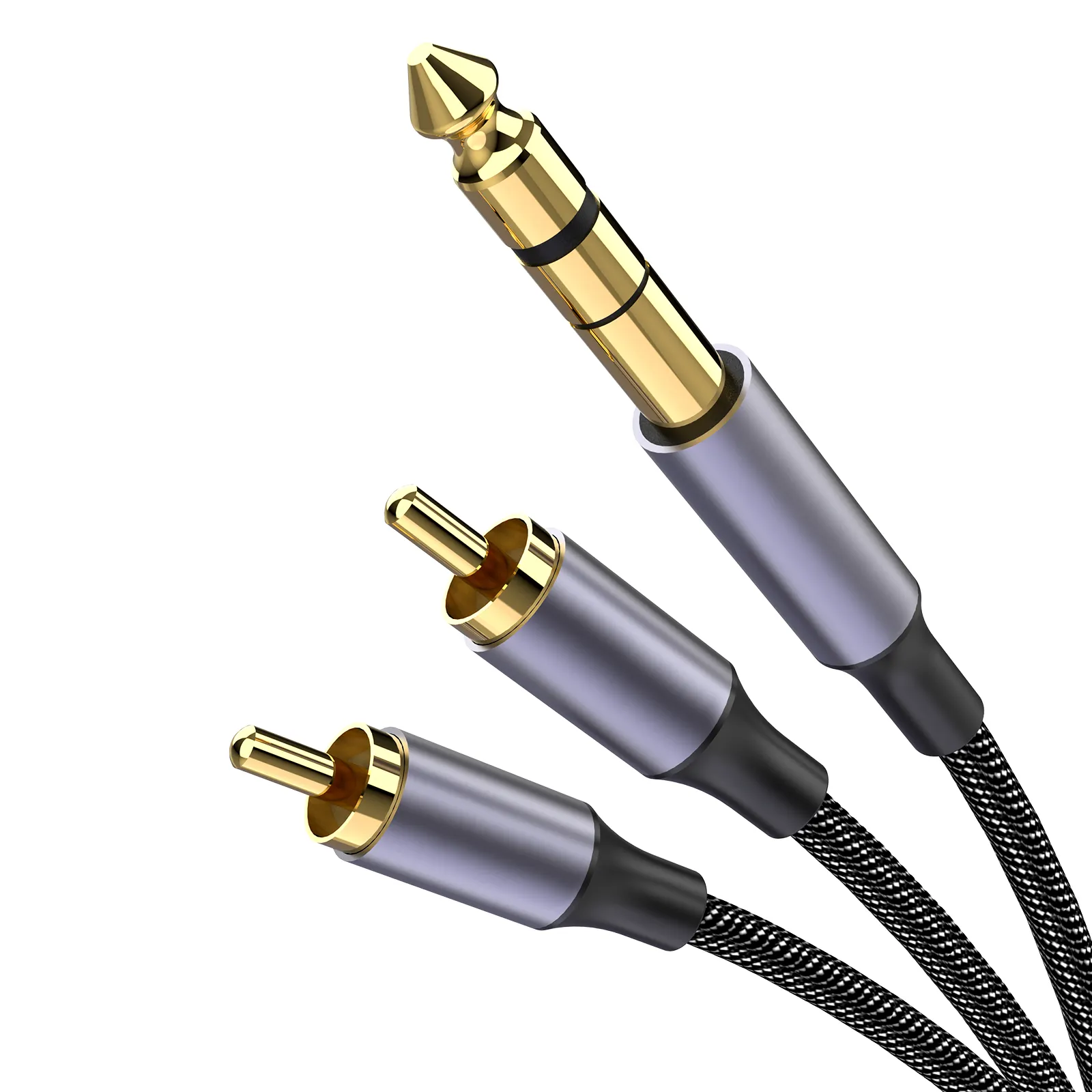 6.35 mm male to 2 RCA Male Stereo Audio Cable Gold-Plated for TV,Smartphones,MP3,Tablets,Speakers,6.35 mm to RCA Cable