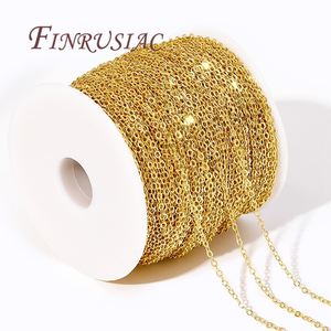 Cadena en forma de O plana de <span class=keywords><strong>Metal</strong></span> fino de 1,5 MM chapada en oro de 18 quilates hecha a mano, accesorios de joyería para collar, componentes para suministro a granel al por mayor - Product Image 2