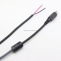 Prise à broche DIN à angle droit pour ouvrir le câble Personnaliser le câble d'alimentation Mini Din4pin 3Pin 1.5m 1.8m