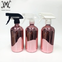 Bouteille en verre galvanisé uv, 500ml, 6oz, 16oz, couleur or rose, livraison gratuite