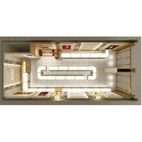 Nouvelle Vitrine de Présentation de Bijoux Style Chinois Or Champagne, Fabricant Fournisseur ODM pour Entreprises Fortune 500, Solution Complète de Vitrines de Détail
