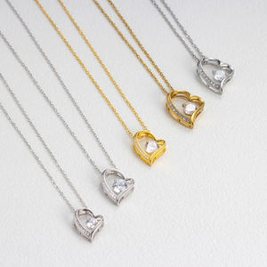 Venta al por Mayor de Joyería de Plata de Ley 925 con Zirconia Cúbica AAA, Corazón, Amor Eterno, el Mejor Regalo para el Día de la Madre para Mujeres - Product Image 3