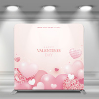 Support de toile de fond 8x8 en tissu tendu pour cadre tubulaire, idéal pour les anniversaires, les photobooths et les bannières