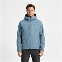 Veste coupe-vent pour homme, personnalisable en gros, pour l'extérieur, avec capuche, imperméable, plusieurs poches zippées, respirante, pour la randonnée, les voyages, veste fonctionnelle