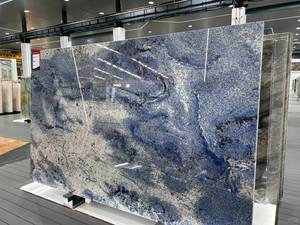 Fantasy Blue Sapphire Luxury Quartzite Slab 3200x1600mm Luxury Kitchen Countertop and Wall Design Polished Waterproof <b>Marble</b> - Product Image 5
