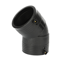 Raccords électrofusion coudés en polyéthylène PEHD 45 degrés, matériau de plomberie, joint de raccordement de tuyaux PE100 SDR11, pression 90mm