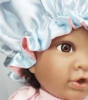 Vente en gros de quantité minimale de commande bas personnalisé double couche en satin bonnet de cheveux pour femmes avec logo