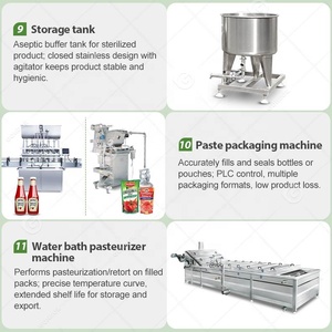 Chaîne de production de purée, de sauce, de ketchup et de pâte de tomate séchée pour petites usines - Product Image 6