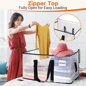 Lightweight Durable PP Material 90L Capacity Foldable Eco-Friendly Moving <b>Storage</b> <b>Bag</b> Dustproof Cover Clothing Toys Travel - Product Image 4