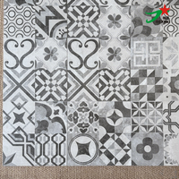 Carreaux en céramique de qualité durable 300*300mm, carreaux en ciment encaustique à quatre grilles pour projets commerciaux