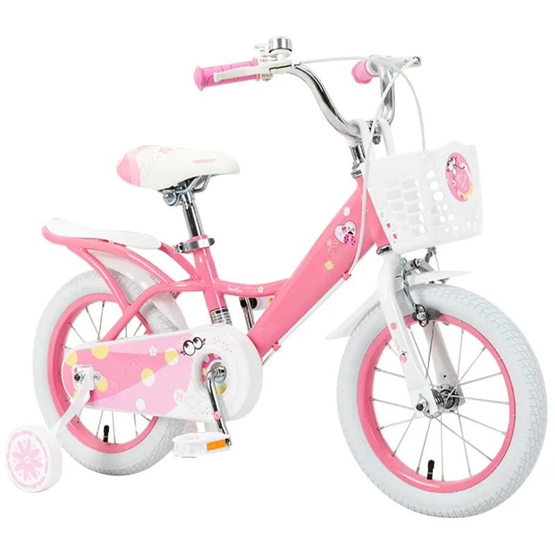 Bicicleta infantil com estrutura de aço carbono, bicicleta barata de alta qualidade com roda de treino, 12'' 14'' 16'' 18''