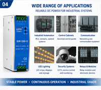 Alimentation électrique CC-CC LEYU DDR-120D 120W 12VDC 10A, entrée haute tension, convertisseur monté sur rail DIN, automatisation industrielle