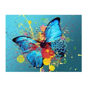 Bestseller Diamond Painting Kit Blauer Schmetterling und Farb tinte Bild Diy Full Drill Diamond Stickerei für Home Wall Decor