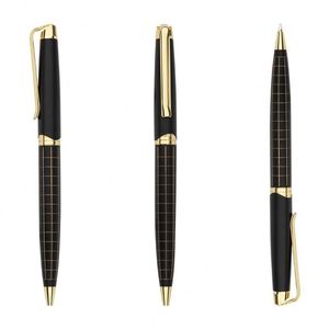 Stylo bille métallique bleu marine unique avec motif à carreaux, stylo à bille professionnel en gros avec logo personnalisé - Product Image 6