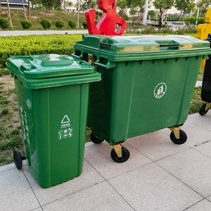 Hy-660 Outdoor Large Plastic Waste <b>Bin</b> 660L Wheeled Rectangular For Municipal Trash Trucks And Cleaning Vehicles - Product Image 3
