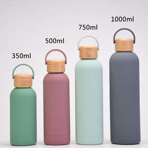 500ml Coloré Extérieur Double Paroi Thermo Flacon En Acier Inoxydable Caoutchouc Mat Peinture Bouteille D'eau avec Petite Bouche - Product Image 5