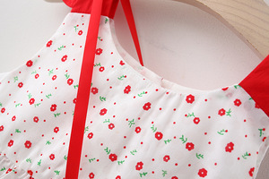 Ropa de Verano para Bebés, Vestidos para Niñas Pequeñas, Vestido Corto con Volantes y Estampado Floral, Venta al Por Mayor - Product Image 4