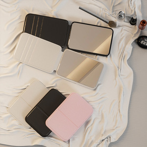 <span class=keywords><strong>Miroir</strong></span> pliable compact de voyage portable moderne en verre <span class=keywords><strong>blanc</strong></span> pour le maquillage à domicile, accepte le logo personnalisé - Product Image 2
