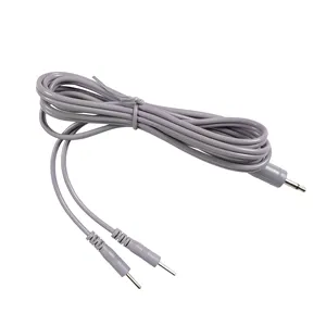 Conector de áudio de 3.5mm a 2.0mm, conector de pino dc, unidades de chumbo, cabo da agulha do eletrodo ems para máquinas de massagem