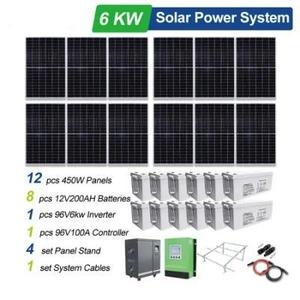 6KW Off Grid <b>Solar</b> System <b>Kit</b> Home <b>Power</b> Generation High-Efficiency <b>Solar</b> Panels Monocrystalline Silicon Cells Ensure Maximum Po - Product Image 4