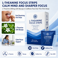 L-Théanine Focus – Bandes Orales à Dissolution Rapide avec Bacopa, Sans Caféine, Nootropiques Apaisants – OEM Marque Privée – 30 Unités